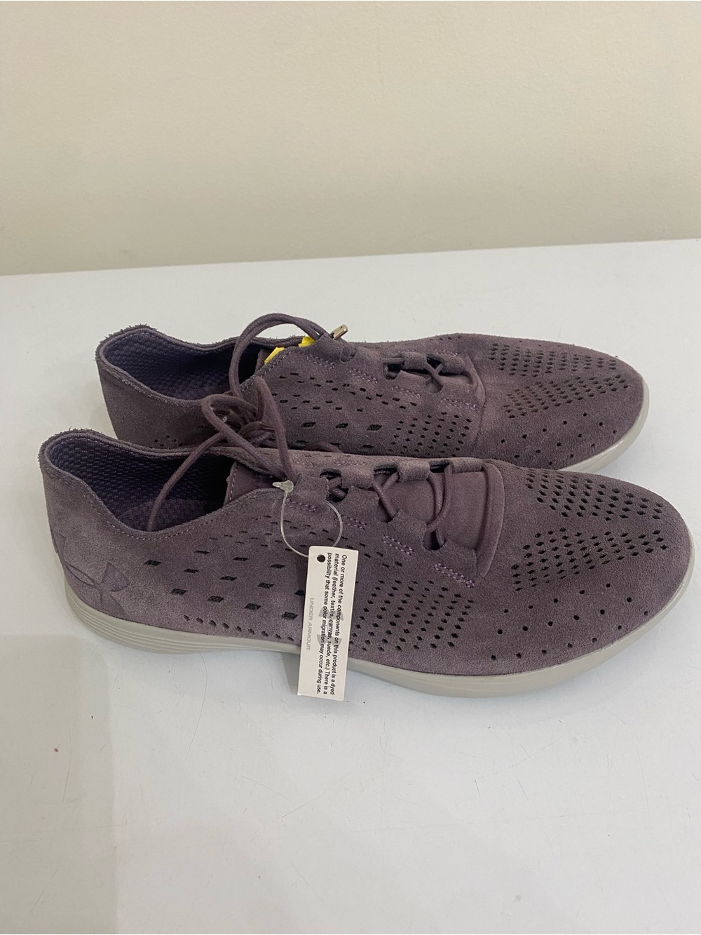 Under Armour Women's Perforated Suede Lace-Up Flats - Plum